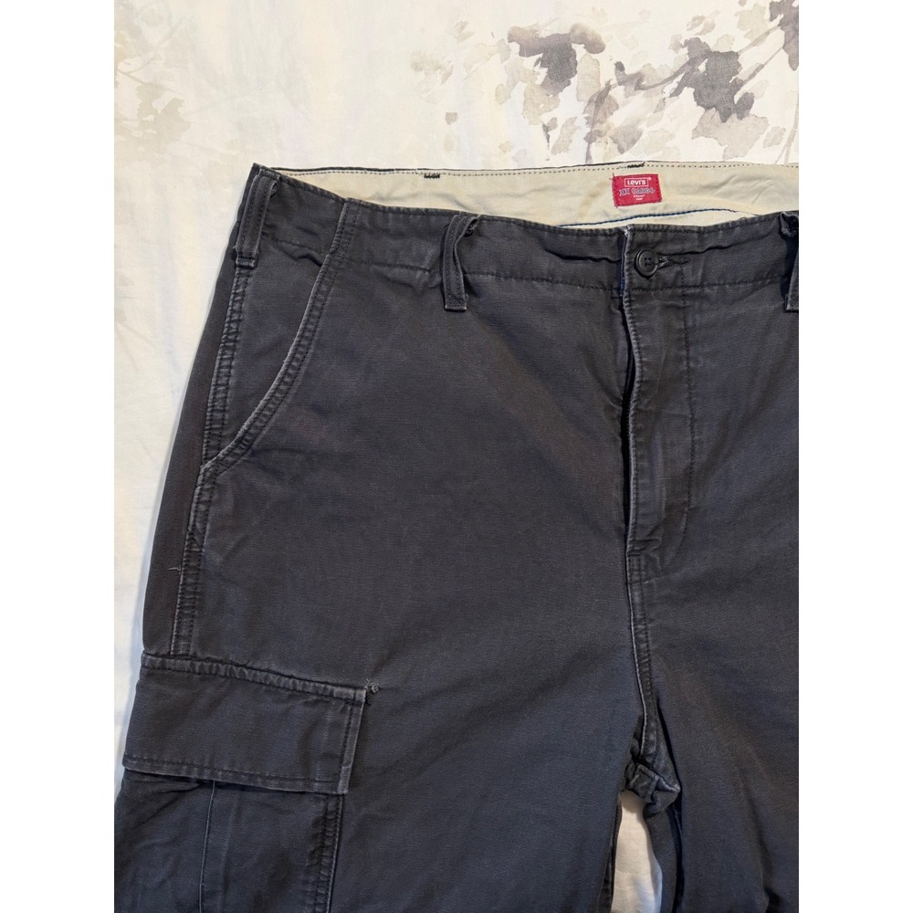 Levis XX Cargo Pants Mens 38x32 Gray Straight Leg Cotton Utility Trousers A7364